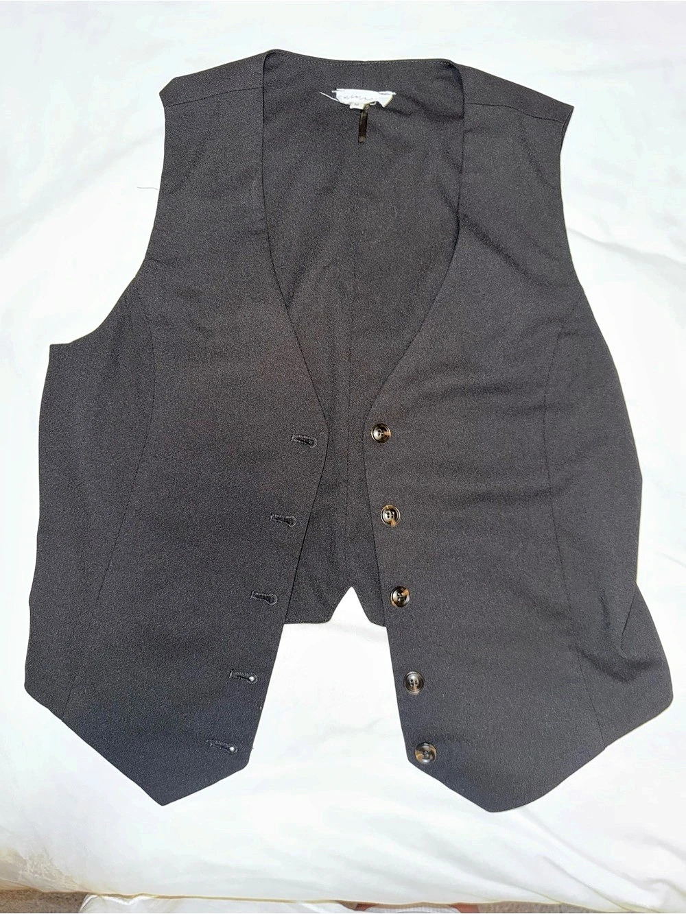 Mimosa Women's Button Front Vest in Black Medium Like New